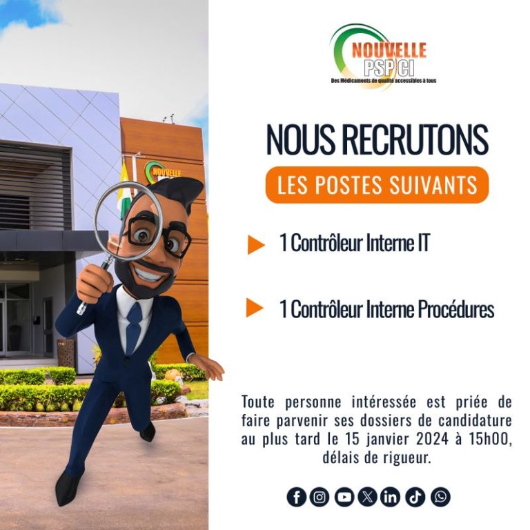 PSP CI RECRUTE PLUSIEURS POSTES H F Y A Bara Offres D Emplois Et Stages