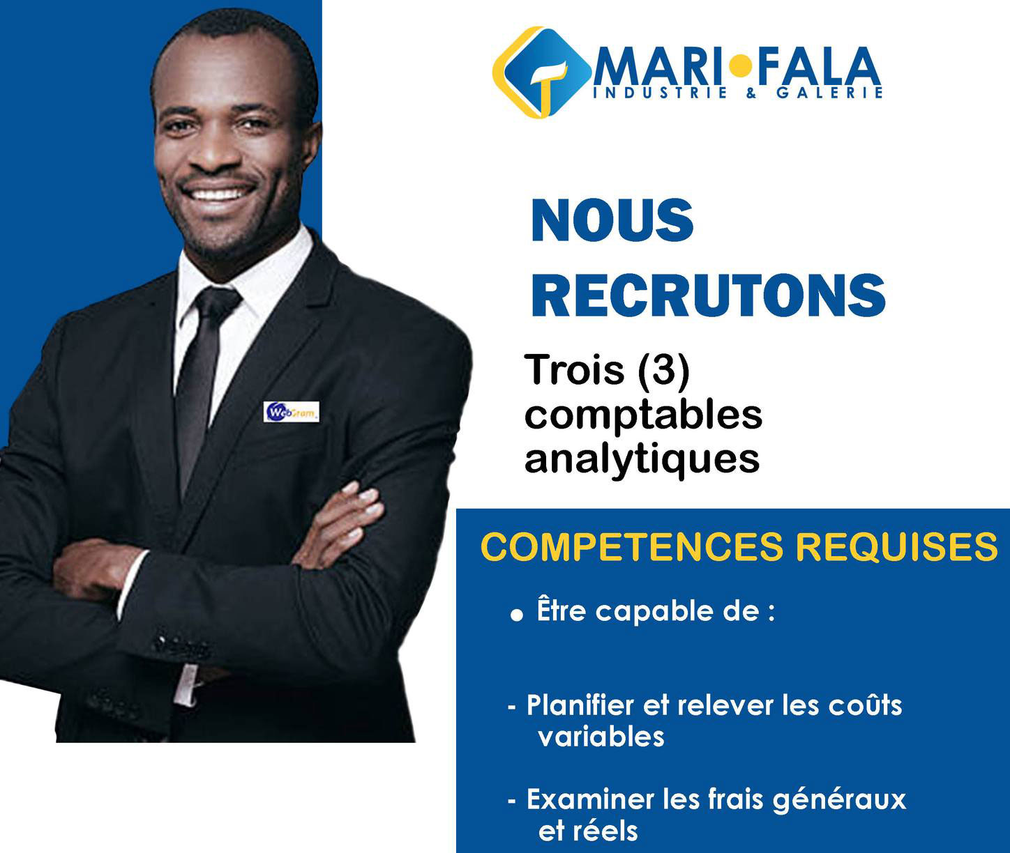 GALERIE MARIFALA RECRUTE 03 COMPTABLES H F Y A Bara Offres D