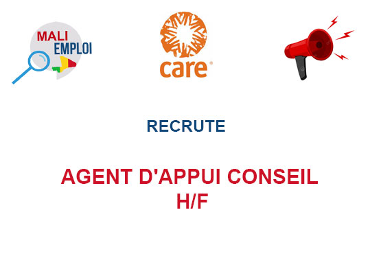 CARE MALI RECRUTE AGENT D'APPUI CONSEIL H/F