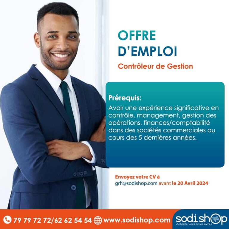 SODISHOP RECRUTE CONTROLEUR DE GESTION H F Y A Bara Offres D