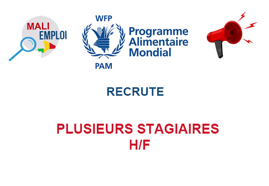 PAM MALI RECRUTE PLUSIEURS STAGIAIRES H/F