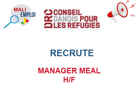 DRC MALI RECRUTE MANAGER MEAL H/F