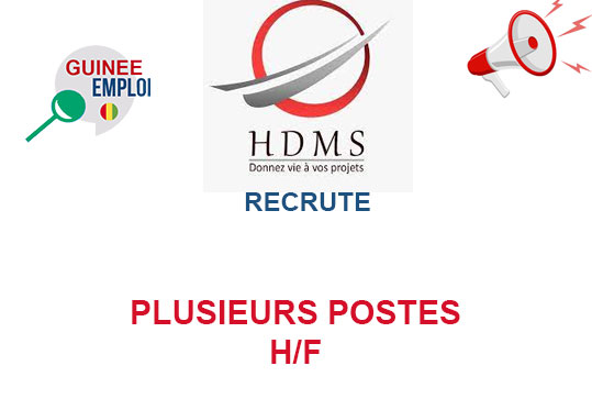 HDMS GUINEE RECRUTE PLUSIEURS POSTES H/F
