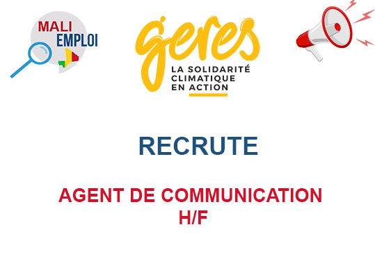 GERES RECRUTE AGENT DE COMMUNICATION H/F