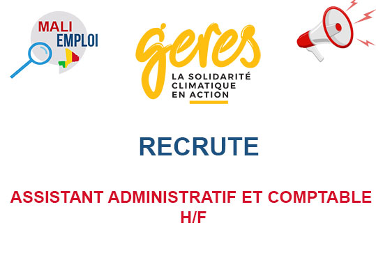 ONG GERES RECRUTE ASSISTANT ADMINISTRATIF ET COMPTABLE H/F