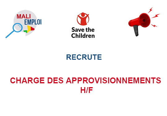 SAVE THE CHILDREN RECRUTE CHARGE DES APPROVISIONNEMENTS H/F