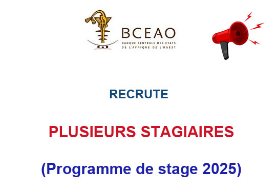 PROGRAMME DE STAGE BCEAO 2025