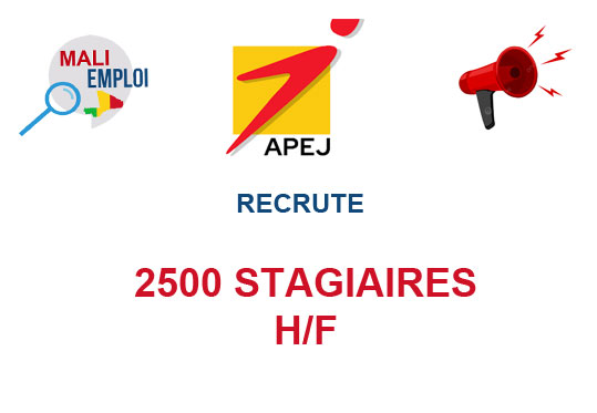 APEJ RECRUTE 2500 STAGIAIRES H/F