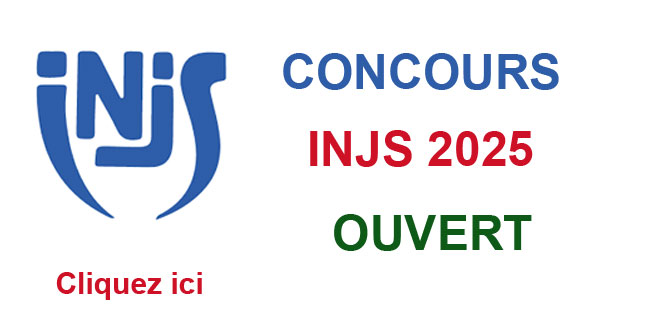 CONCOURS INJS 2025 OUVERT - LIEN D'INSCRIPTION