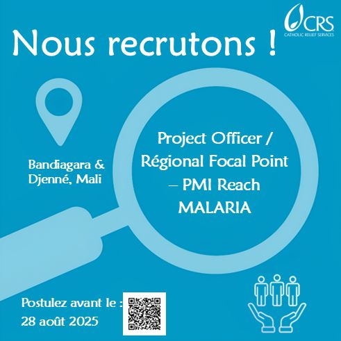 CRS MALI RECRUTE 02 CHARGES DE PROJET H/F