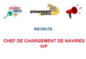 DYNAMIC MINING RECRUTE CHEF DE CHARGEMENT DE NAVIRES H/F CHEF-CHAR
