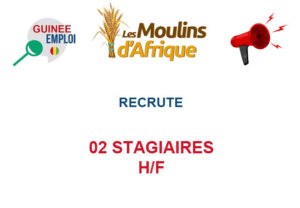 LES MOULINS D'AFRIQUE RECRUTE 02 STAGIAIRES H/F 02-STG