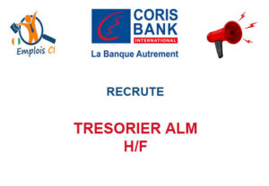 CORIS BANK RECRUTE TRESORIER ALM H/F TALM