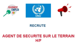 ONU RECRUTE AGENT DE SECURITE SUR LE TERRAIN H/F image