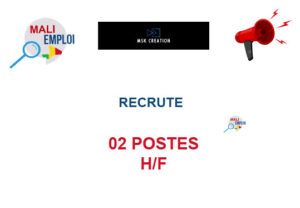 MSK CREATION RECRUTE 02 POSTES H/F 02-POS