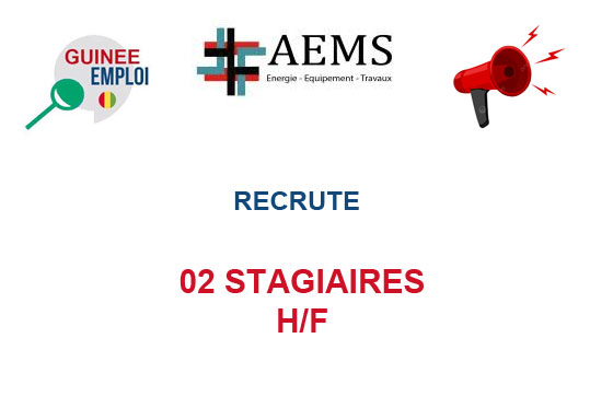 AEMS SARL RECRUTE 02 STAGIAIRES H/F