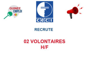 CECI GUINEE RECRUTE 02 VOLONTAIRES H/F