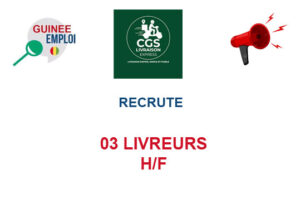 CGS LIVRAISON RECRUTE 03 LIVREURS H/F 03-LIV