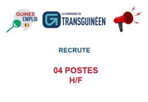 LA COMPAGNIE DU TRANSGUINEEN RECRUTE 04 POSTES H/F LA COMPAGNIE DU TRANSGUINEEN RECRUTE 04 POSTES H/F