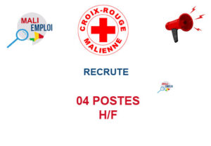 CROIX ROUGE MALIENNE RECRUTE 04 POSTES H/F 04-POS