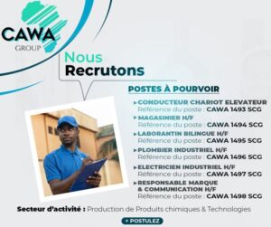 CAWA RECRUTE PLUSIEURS POSTES H/F 1765291304521