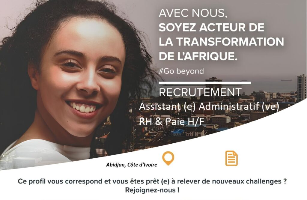 CFAO CONSUMER RECRUTE ASSISTANT ADMINISTRATIF RH ET PAIE H/F