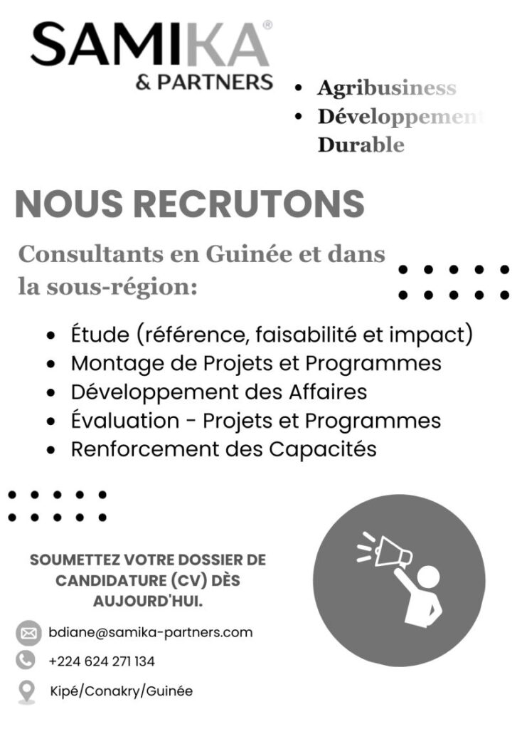 SAMIKA & PARTNERS RECRUTE DES CONSULTANTS H/F 