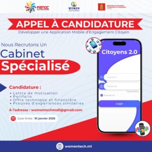 WOMEN IN TECH MALI RECRUTE CABINET POUR DEVELOPPER UNE APPLICATION