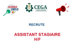 CEGA GUINEE RECRUTE ASSISTANT STAGIAIRE H/F ASTSTG