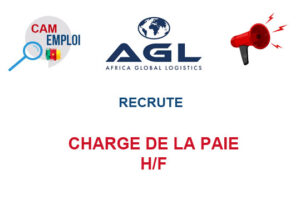 AGL CAMEROUN RECRUTE CHARGE DE LA PAIE H/F