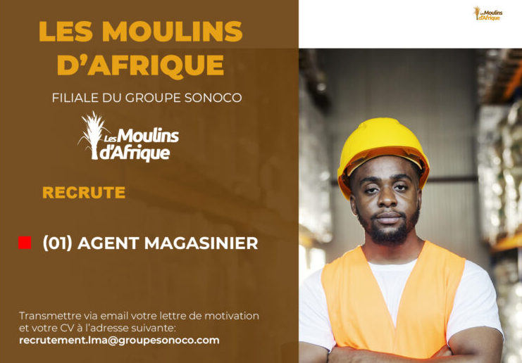 LES MOULINS D'AFRIQUE RECRUTE AGENT MAGASINIER H/F