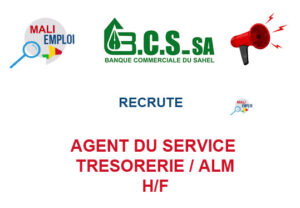 BCS SA RECRUTE AGENT DU SERVICE TRESORERIE / ALM H/F MALI-AFF.jpgAGSE