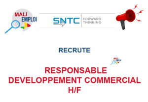 SNTC-SARL RECRUTE RESPONSABLE DEVELOPPEMENT COMMERCIAL H/F