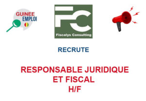 FISCALYS CONSULTING RECRUTE RESPONSABLE JURIDIQUE ET FISCAL H/F