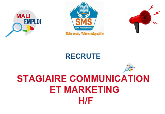 SENO MINING SCHOOL RECRUTE STAGIAIRE COMMUNICATION ET MARKETING H/F