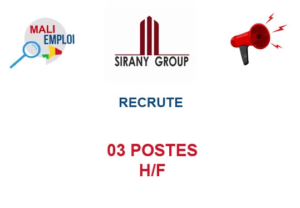 SIRANY GROUP RECRUTE 03 POSTES H/F