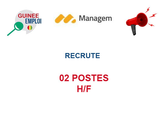 GROUPE MANAGEM RECRUTE 02 POSTES H/F