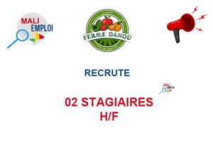 LA FERME DANOU RECRUTE 02 STAGIAIRES H/F
