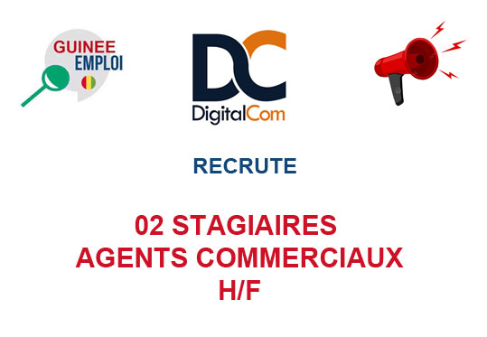 DIGITALCOM RECRUTE 02 STAGIAIRES H/F
