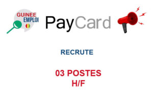 PAYCARD RECRUTE 03 POSTES H/F 03-POS