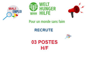WELTHUNGERLIFE RECRUTE COORDONNATEUR DE PROGRAMME D'URGENCE H/F
