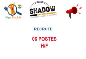 SHADOW NIGER RECRUTE 06 POSTES H/F