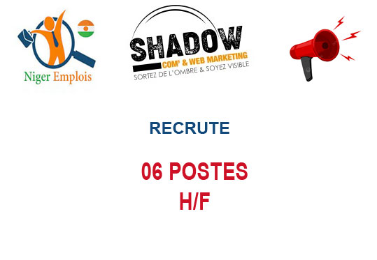 SHADOW NIGER RECRUTE 06 POSTES H/F