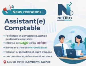 NELIKO RECRUTE ASSISTANT COMPTABLE H/F