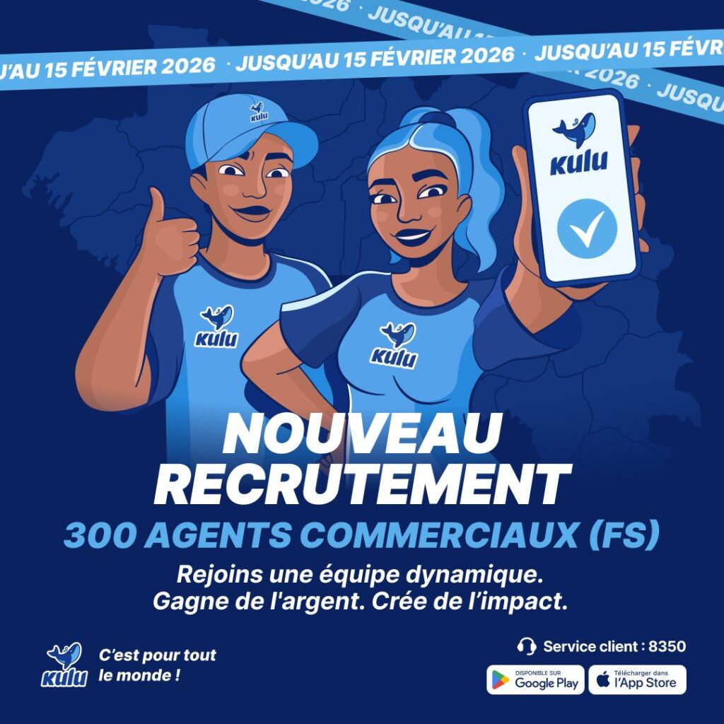 KULU GUINEE RECRUTE 300 AGENTS COMMERCIAUX H/F
