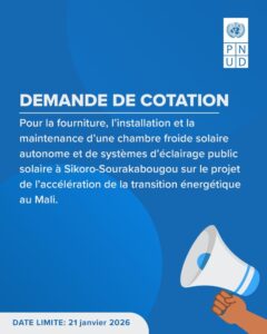 DEMANDE DE COTATION PNUD MALI 1768207751477
