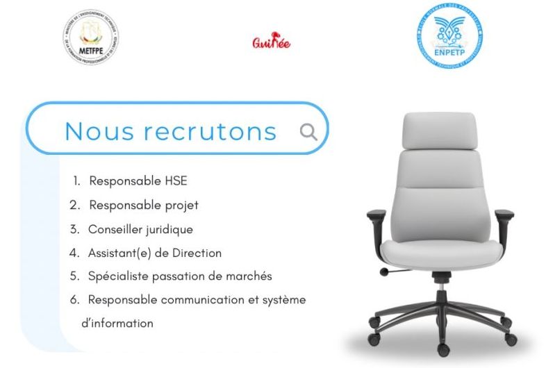 ENPETP RECRUTE PLUSIEURS POSTES H/F