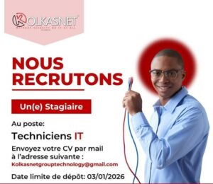 KOLKASNET GROUP RECRUTE TECHNICIEN IT H/F 607989652_122115791775122985_1807200405607790084_n