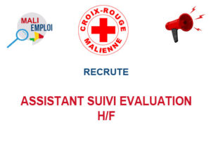CROIX ROUGE MALIENNE RECRUTE ASSISTANT SUIVI EVALUATION H/F ASSC