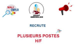 SIRANY IMMOBILIER RECRUTE PLUSIEURS POSTES H/F SIRANY IMMOBILIER RECRUTE PLUSIEURS POSTES H/F